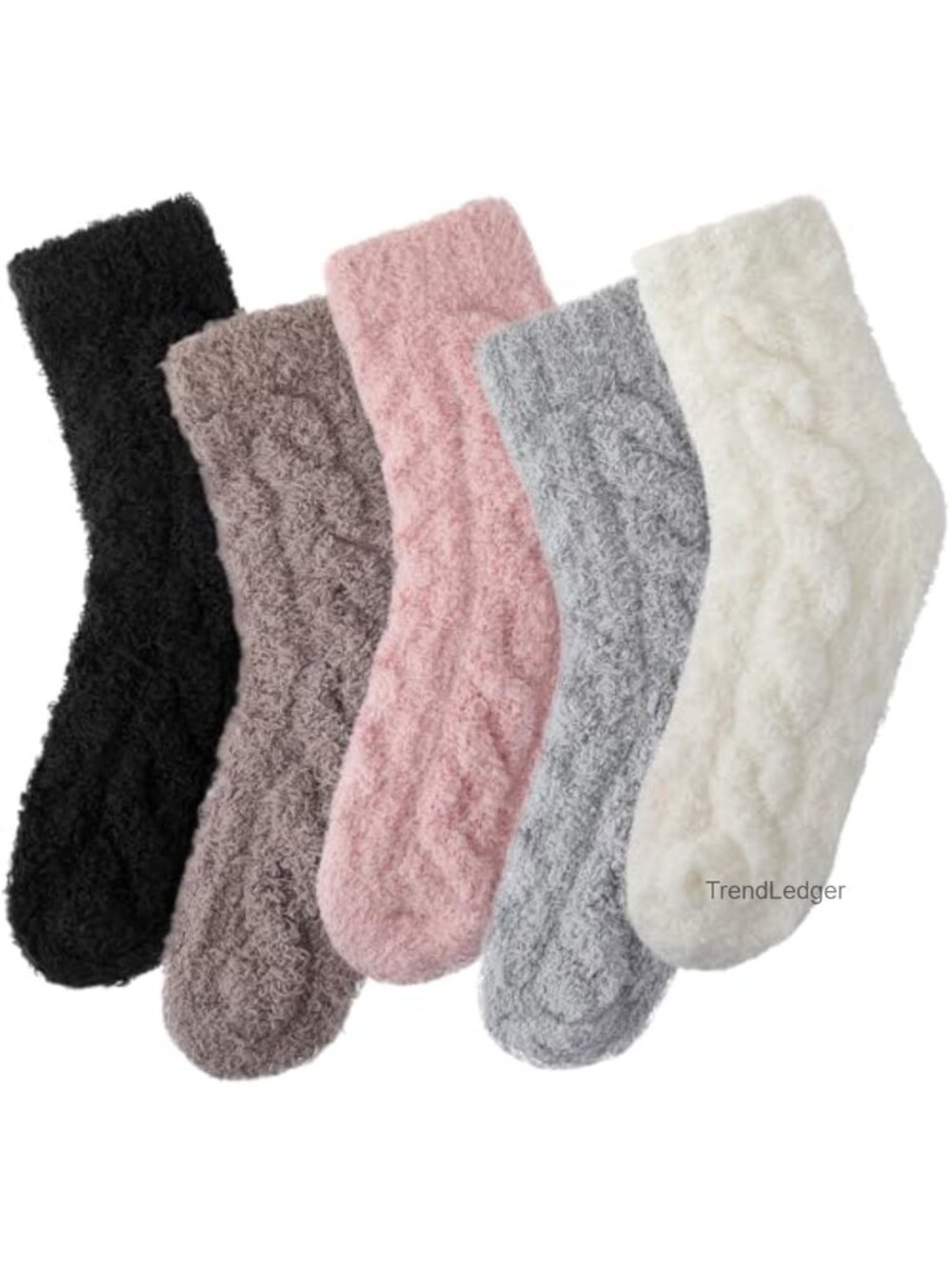 Fuzzy Slipper Socks Women Polyester Blend Coral Velvet Cozy Warm
